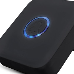 Solight Bezdrátový zvonek bezbateriový, do zásuvky, 150m, černý, learning code