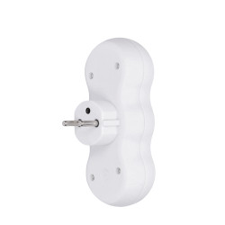 Solight Rozbočka s USB A+C nabíječkou, 2 x 10A, bílá