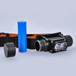 Solight LED čelová nabíjecí svítilna, 650lm, Li-ion, USB