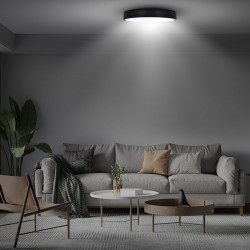 Solight LED stropní osvětlení 3CCT, 48W, 2900lm, 40cm, 3000/4000/6000K, černá