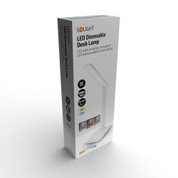 Solight LED stolní lampička 10W, 490lm, změna CCT, stmívání, bílá