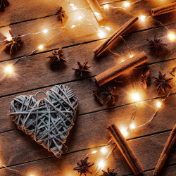 Solight vánoční řetěz měděný, 30x mini LED, 3m, 3 x AA, teplé světlo