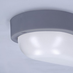 Solight LED venkovní osvětlení oválné, 13W, 910lm, 4000K, IP54, 21cm, šedá barva