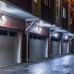 Solight LED venkovní osvětlení kulaté, 13W, 910lm, 4000K, IP54, 17cm, šedá barva