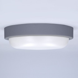 Solight LED venkovní osvětlení kulaté, 13W, 910lm, 4000K, IP54, 17cm, šedá barva