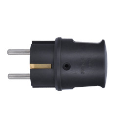 Solight zástrčka do vlhka, úhlová, IP44, černá