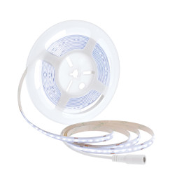 Solight LED COB pásek, sada s adaptérem, vypínač, 5m, 8W/m, 800lm/m, studená bílá