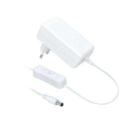 Solight LED COB pásek, sada s adaptérem, vypínač, 5m, 8W/m, 800lm/m, studená bílá