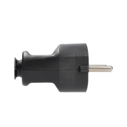 Solight zástrčka přímá, IP20, černá