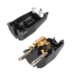 Solight zástrčka přímá, IP20, černá