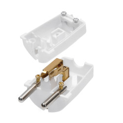 Solight zástrčka přímá, IP20, bílá