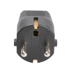 Solight zástrčka přímá, IP20, černá