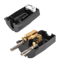 Solight zástrčka přímá, IP20, černá