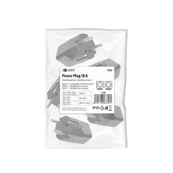 Solight zástrčka přímá, IP20, černá