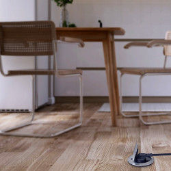 Solight vestavná podlahová zásuvka, IP55, kulaté víčko