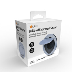 Solight vestavná podlahová zásuvka, IP55, kulaté víčko