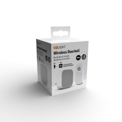 Solight bezdrátový zvonek, do zásuvky, 180m, bílý, learning code