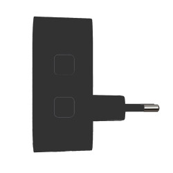 Solight bezdrátový zvonek, do zásuvky, 180m, černý, learning code