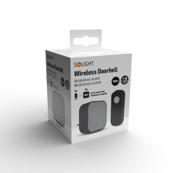 Solight bezdrátový zvonek, do zásuvky, 180m, černý, learning code