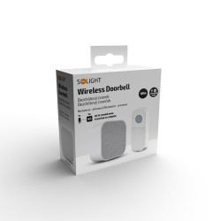 Solight bezdrátový zvonek, bateriový, 180m, bílý, learning code