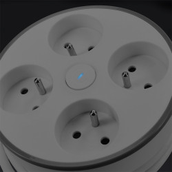 Solight 4z prodlužovací přívod, 2m, 3 x 1mm2, bílý, vypínač