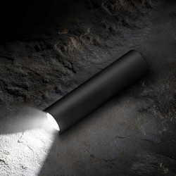 Solight LED nabíjecí kapesní svítilna, 120lm, Li-Ion, USB, hliník, černá