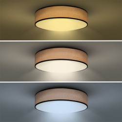 Solight LED osvětlení s dálkovým ovladačem Brownie, 48W, 3360lm, 40cm, změna chromatičnosti, stmívatelné