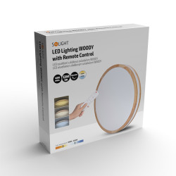 Solight LED osvětlení s dálkovým ovladačem Woody, 48W, 3360lm, 38cm, změna chromatičnosti, stmívatelné