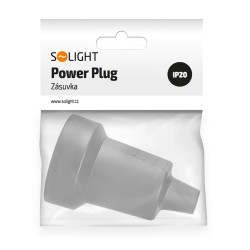 Solight zásuvka přímá, IP20, černá