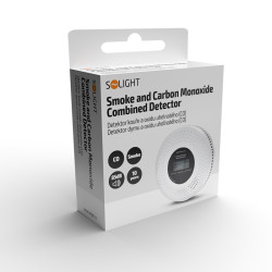 Solight detektor kouře a oxidu uhelnatého, LCD displej, 2x AA baterie