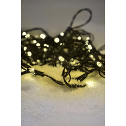 Solight LED vánoční řetěz, 3m, 20 LED, 3 x AA, teplé bílé světlo, zelený kabel