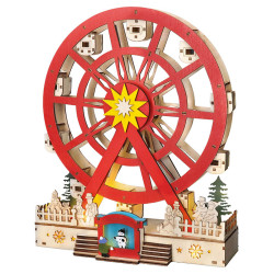 Solight LED vánoční kolotoč, otáčející se, 7x LED, 30cm, 2x AA