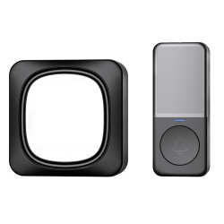 Solight bezdrátový zvonek a noční světélko, do zásuvky, 150m, černý, learning code