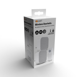 Solight 2x bezdrátový zvonek, do zásuvky, 180m, bílý, learning code