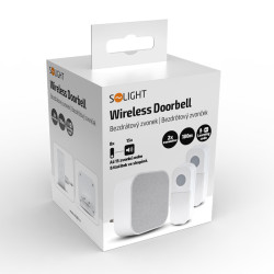 Solight bezdrátový zvonek, 2 tlačítka, do zásuvky, 180m, bílý, learning code
