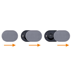 Solight 1z + USB A+C 20W PD vestavná zásuvka s posuvným víčkem, 2m, stříbrná