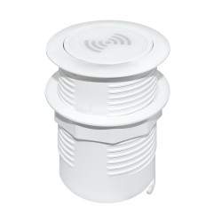 Solight USB A+C 20W PD+ Wireless 15W výsuvná nabíječka, bílá