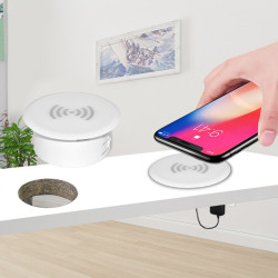 Solight bezdrátová vestavná nabíječka 15W, bílá