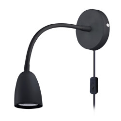 Solight LED nástěnná lampička, stmívatelná, 4W, 280lm, 3000K, černá