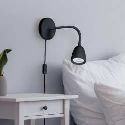 Solight LED nástěnná lampička, stmívatelná, 4W, 280lm, 3000K, černá