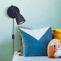 Solight LED nástěnná lampička, stmívatelná, 4W, 280lm, 3000K, černá