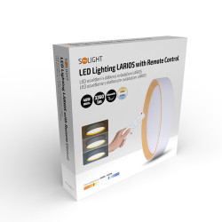 Solight LED osvětlení s dálkovým ovladačem Larios White, 48W, 3360lm, 39cm, změna chromatičnosti, stmívatelné