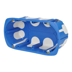 Solight vestavná podlahová dvojzásuvka, IP55, matná černá, obdélníkové víčko