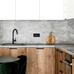 Solight vestavná podlahová dvojzásuvka, IP55, matná černá, obdélníkové víčko