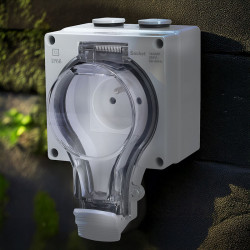 Solight zásuvka IP66, vodotěsná a prachotěsná