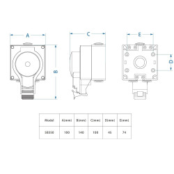 Solight zásuvka IP66, vodotěsná a prachotěsná