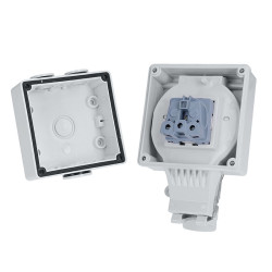 Solight zásuvka IP66, vodotěsná a prachotěsná