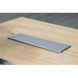 Solight 3z + USB A+C 20W PD výsuvný blok zásuvek, 2m, nerez ocel