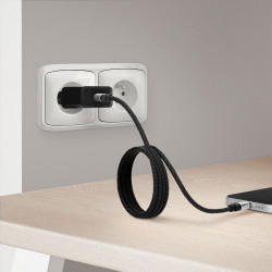 Solight magnetický USB-C kabel, USB 2.0 A konektor - USB-C konektor, 1m