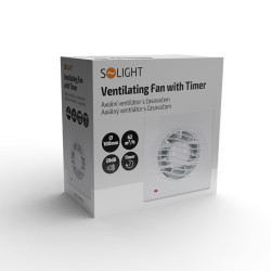 Solight ventilátor do koupelny s časovačem